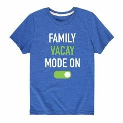 Licensed Character Boys 8-20 Family Vacay Mode On Graphic Tee Blue