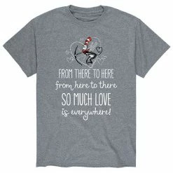 Licensed Character Men's Dr. Seuss The Cat In The Hat "So Much Love Is Everywhere" Tee Grey