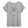 Licensed Character Juniors' Dr. Seuss Grinch Face Oversized Graphic Tee -Licensed Character Shop unnamed file 3809