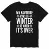 Licensed Character Men's Fav Part When Winter Is Over Tee Black -Licensed Character Shop unnamed file 38131