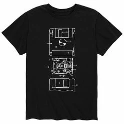 Licensed Character Men's Floppy Disk Rendering Tee Royal Blue