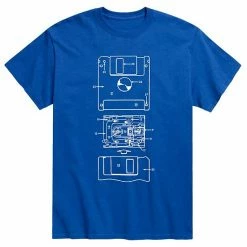 Licensed Character Men's Floppy Disk Rendering Tee Royal Blue -Licensed Character Shop unnamed file 38139