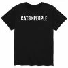 Licensed Character Men's Cats Greater Than People Tee Black -Licensed Character Shop unnamed file 38146