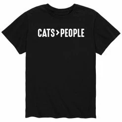 Licensed Character Men's Cats Greater Than People Tee Black -Licensed Character Shop unnamed file 38148