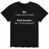 Licensed Character Men's Really Want To Travel Tee Black -Licensed Character Shop unnamed file 38149