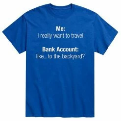 Licensed Character Men's Really Want To Travel Tee Black -Licensed Character Shop unnamed file 38151