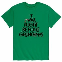 Licensed Character Men's Dr. Seuss The Grinch "'Twas The Night Before Christmas" Tee Grey -Licensed Character Shop unnamed file 38162