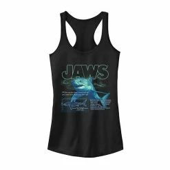 Licensed Character Juniors' Jaws Great White Shark Graphic Tank Navy Heather -Licensed Character Shop unnamed file 38169