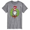 Licensed Character Men's Dr. Seuss Cat In The Hat Wreath Tee Blue -Licensed Character Shop unnamed file 38181
