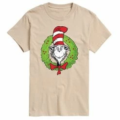 Licensed Character Men's Dr. Seuss Cat In The Hat Wreath Tee Blue -Licensed Character Shop unnamed file 38184