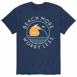 Licensed Character Men's Beach More Worry Less Tee Blue -Licensed Character Shop unnamed file 38187
