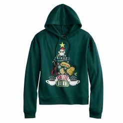 Licensed Character Juniors' Friends TV Show Central Perk Christmas Hoodie -Licensed Character Shop unnamed file 382
