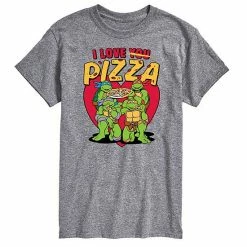 Licensed Character Men's TMNT I Love You Pizza Tee Gray -Licensed Character Shop unnamed file 38217