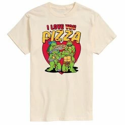 Licensed Character Men's TMNT I Love You Pizza Tee Gray -Licensed Character Shop unnamed file 38218