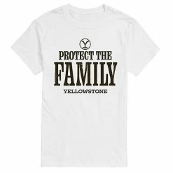 Licensed Character Men's Yellowstone Protect The Family Tee Gray -Licensed Character Shop unnamed file 38226