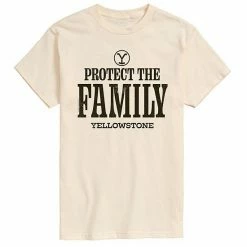 Licensed Character Men's Yellowstone Protect The Family Tee Gray -Licensed Character Shop unnamed file 38227