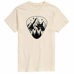 Licensed Character Men's Guitar Pick Outdoor Scene Tee Beige Khaki -Licensed Character Shop unnamed file 38234