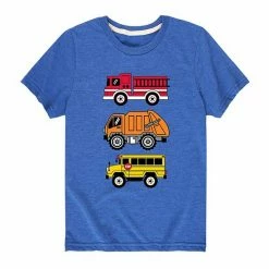 Licensed Character Boys 8-20 Truck Types Tee Green