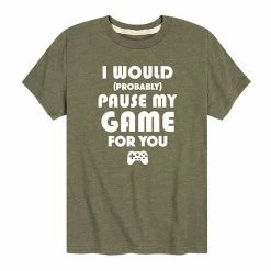 Licensed Character Boys 8-20 Pause My Game For You Graphic Tee Blue -Licensed Character Shop unnamed file 38266