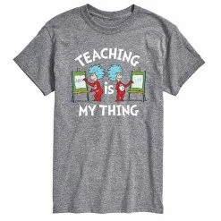 Licensed Character Men's Dr. Seuss Teaching Is My Thing Tee Gray -Licensed Character Shop unnamed file 38268