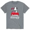 Licensed Character Men's Peanuts Love Snoopy Tee Blue -Licensed Character Shop unnamed file 38296