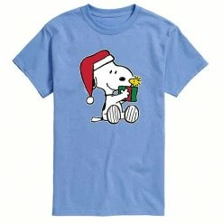 Licensed Character Men's Peanuts Snoopy Woodstock Gift Tee Blue -Licensed Character Shop unnamed file 38316