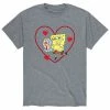 Licensed Character Men's SpongeBob SquarePants Gary Heart Tee Athletic Heather -Licensed Character Shop unnamed file 38464