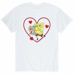 Licensed Character Men's SpongeBob SquarePants Gary Heart Tee Athletic Heather -Licensed Character Shop unnamed file 38466