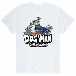 Licensed Character Men's Dog Man Unleashed Tee White -Licensed Character Shop unnamed file 38490