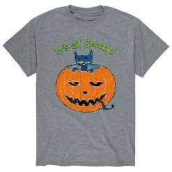 Licensed Character Men's Pete The Cat Its All Spooky Tee Athletic Heather