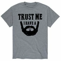 Licensed Character Men's Trust Me I Have A Beard Tee Grey