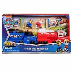 Licensed Character PAW Patrol Big Truck Pups Chase & Marshall Transforming Toy Trucks With Collectible Action Figures