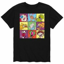 Licensed Character Men's Nick All Stars 9 Squares Tee Black -Licensed Character Shop unnamed file 38678