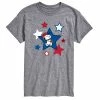 Licensed Character Men's Peanuts Snoopy Baseball Stars Tee Grey -Licensed Character Shop unnamed file 38693