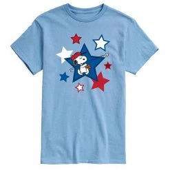 Licensed Character Men's Peanuts Snoopy Baseball Stars Tee Grey -Licensed Character Shop unnamed file 38695