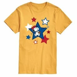 Licensed Character Men's Peanuts Snoopy Baseball Stars Tee Grey -Licensed Character Shop unnamed file 38696