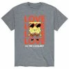Licensed Character Men's SpongeBob Love Is The Coolest Tee Athletic Heather -Licensed Character Shop unnamed file 38697