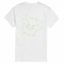 Licensed Character Men's Pokemon GenGar Big Face Tee White -Licensed Character Shop unnamed file 3877