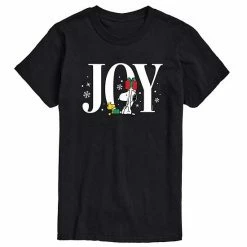 Licensed Character Men's Peanuts Snoopy Woodstock Joy Tee Black -Licensed Character Shop unnamed file 3879