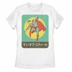 Licensed Character Create A Fun New Look With This Juniors' Comics Superman Kanji Super Vintage Tee