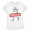 Licensed Character Juniors' Marvel Avengers Captain America Portrait Tee -Licensed Character Shop unnamed file 38834