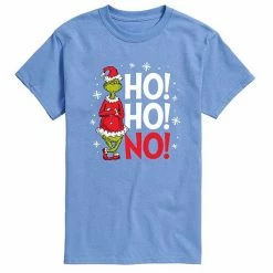 Licensed Character Men's Dr. Seuss Grinch Ho Ho No Tee Blue -Licensed Character Shop unnamed file 3884