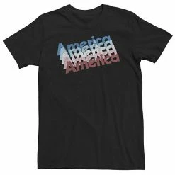 Licensed Character Big & Tall Americana Four America Red, White & Blue Text Tee