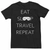 Licensed Character Big & Tall Trendy "Eat Sleep Travel Repeat" Tee -Licensed Character Shop unnamed file 39029