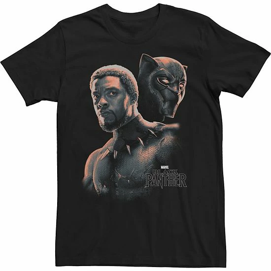 Licensed Character Big & Tall Marvel Black Panther T'Challa Unmasked Portrait Tee 3 Licensed Character Big & Tall Marvel Black Panther T'Challa Unmasked Portrait Tee