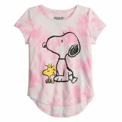 Licensed Character Girls 7-16 Peanuts Snoopy Tie Dye Graphic Tee