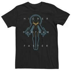 Licensed Character Big & Tall Marvel Captain Marvel Higher Further Faster Tee