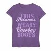 Licensed Character Girls 7-16 This Princess Wears Cowboy Boots Purple Graphic Tee -Licensed Character Shop unnamed file 3931