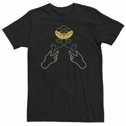 Licensed Character Mens HHM Hands Flowers Line Art Tee