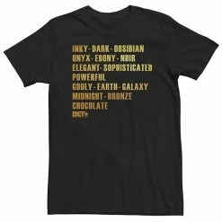 Licensed Character Big & Tall BET Shades Of Black Gold Text Logo Tee